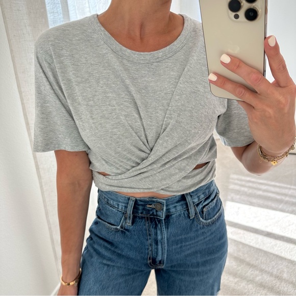 Aerie Cropped Wrapback Tee - Picture 2 of 9